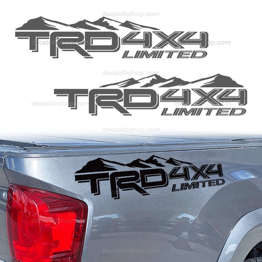 TOYOTA TRD Bass Fishing for Tundra and Tacoma truck bedside decal 18x7 2  Pair