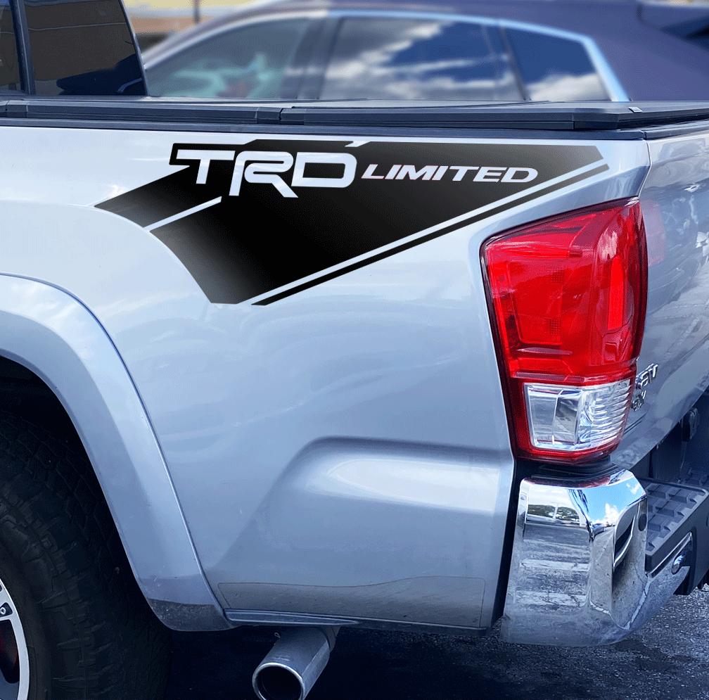 TRD Limited Decals Tacoma 2013-2021 Truck Toyota Bedside Graphic Vinyl Sticker 2Pcs