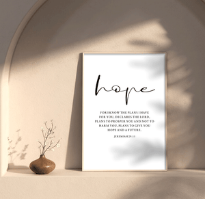 Faith Hope Love Bible Verse Wall Art Set of 3 Prints, Digital download, Downloadable, Scripture Quote Hebrews 11, Jeremiah 29, John 3 16, Living Room Christian Decor