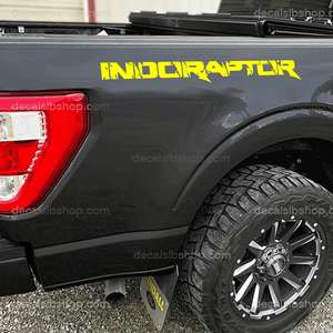 Indoraptor DecalsVinyl Bedside Fits Ford Truck Pair decal Sticker 2Pcs