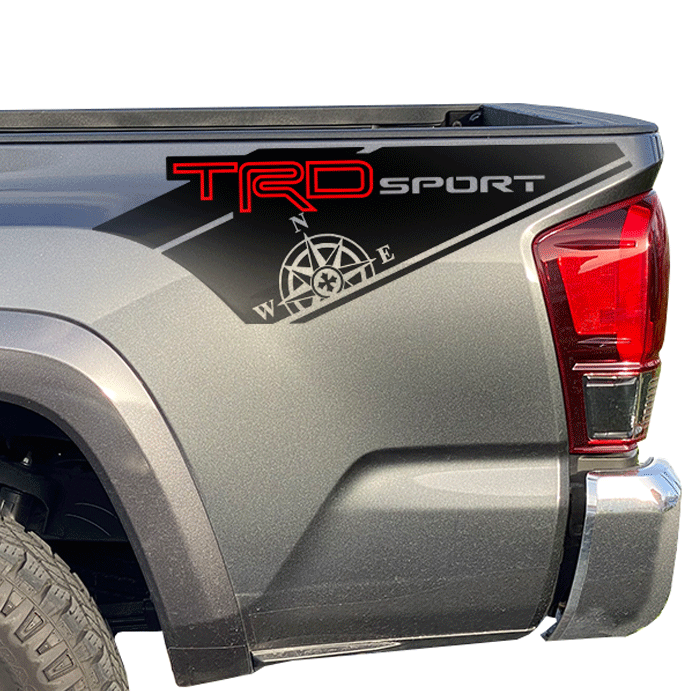 TRD Sport Tacoma Compass Decals Toyota Truck Bedside 2013-2021 Truck