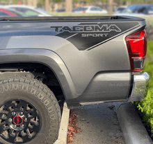 Load image into Gallery viewer, Tacoma Sport Decals 2013-2021 Truck TRD Toyota Bedside Graphic Vinyl Sticker 2Pc
