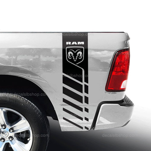 2 RAM Decals Fits Dodge 1500 2500 HEMI 4x4 Bedside Truck Decal Stickers Vinyl Stripes - DecalsLB Shop
