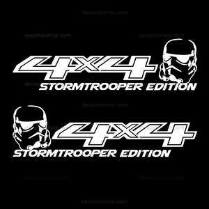 4X4 Decal Stormtrooper Fits Silverado 2014 2015 2016 2017 2018 Truck Chevy Chevrolet Z71 RST Lt LTZ Bedside Decals Stickers Vinyl 2P - DecalsLB Shop