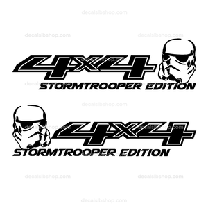 4X4 Decal Stormtrooper Fits Silverado 2014 2015 2016 2017 2018 Truck Chevy Chevrolet Z71 RST Lt LTZ Bedside Decals Stickers Vinyl 2Pc - DecalsLB Shop