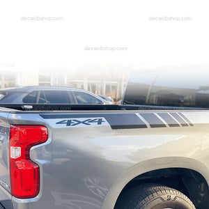 4X4 Decals Stripes Bedside Fits Silverado Chevrolet Chevy Truck Graphic Sticker Vinyl a - DecalsLB Shop