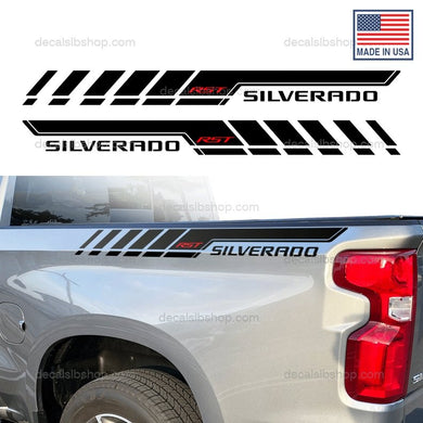 Chevrolet Silverado RST Bedside Decals X2 Stripes Chevy Truck Graphic Stickers Vinyl - DecalsLB Shop