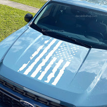 Load image into Gallery viewer, Distressed American Flag Maverick Decal Hood fits Ford F150 Sticker Vinyl Truck FX2 Hybrid 1Pc - DecalsLB Shop
