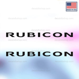 Rubicon Hood Decals Stickers Fits Jeep fender Decal Vinyl cut Graphic 2Pc - DecalsLB Shop