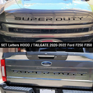 Set Letters Tailgate / Front Grille Decal Stickers Fits 2020 2022 Ford F250 F350 F450 Truck - DecalsLB Shop