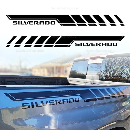 Silverado Bedside Decals Stripes Chevrolet Chevy Truck Decal Graphic Stickers Vinyl 4p - DecalsLB Shop