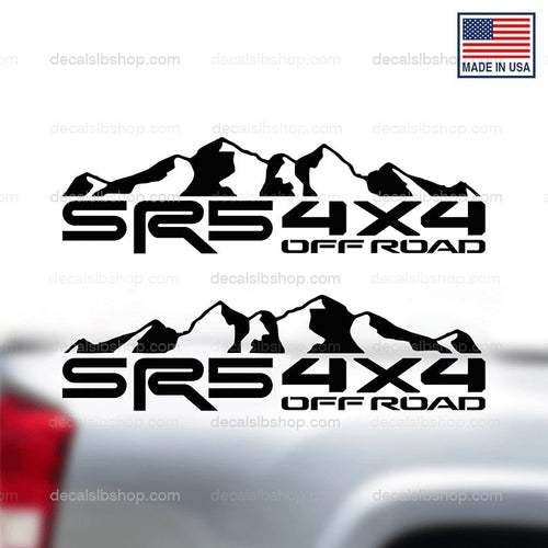 SR5 4X4 Off Road Decals Mountain Toyota Tacoma Tundra Truck Stickers Decal Vinyl Graphic Pair - DecalsLB Shop