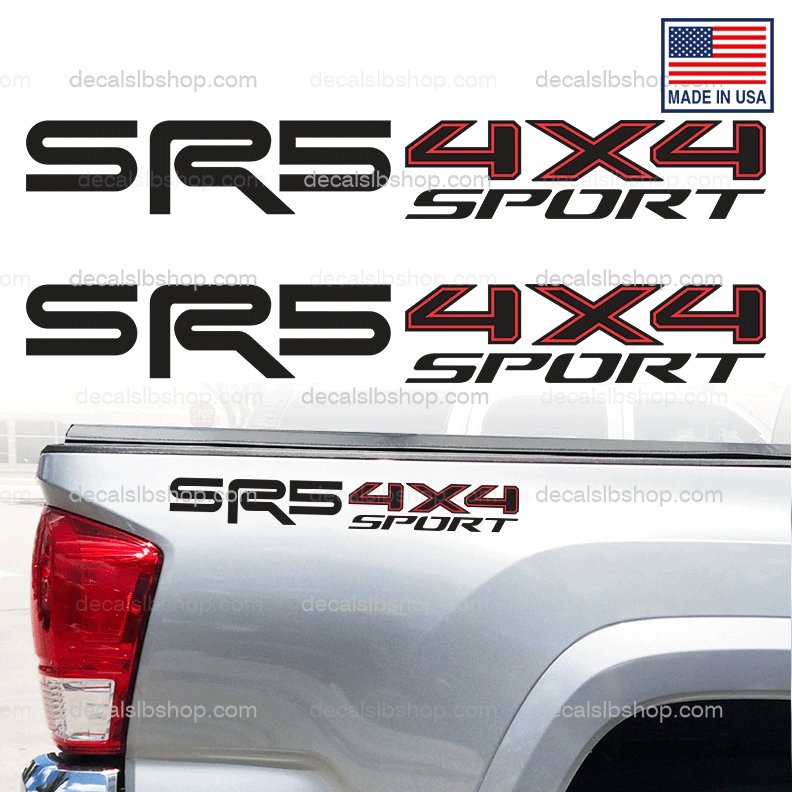 SR5 4x4 Sport Decals Toyota Tacoma Tundra Truck 2Pcs – DecalsLB Shop