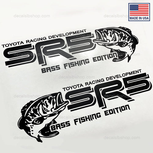 SR5 Bass Fishing Edition Sticker Decal Toyota Tacoma Tundra Truck 4x4 Sport off road Set Decals Vinyl Stickers Graphic - DecalsLB Shop