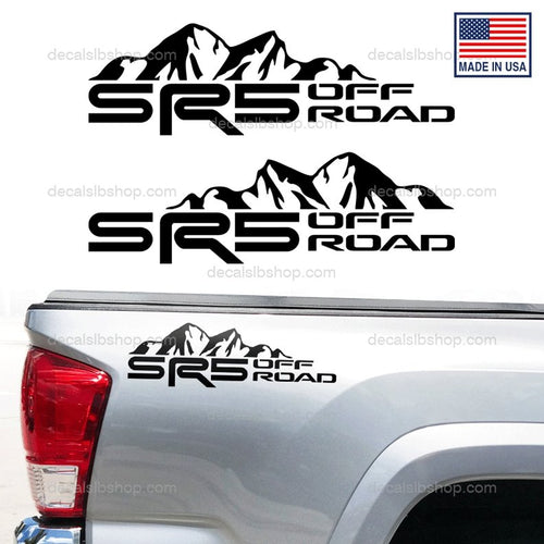 SR5 Off Road Decal Truck Mountain Stickers Decals Toyota Tacoma Tundra 4x4 Decals Vinyl Sticker Graphic 2Pcs - DecalsLB Shop