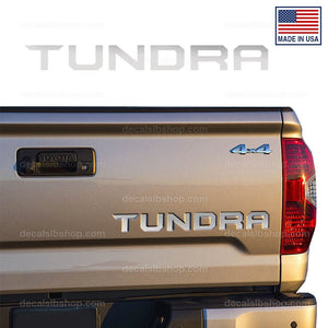 Tailgate Insert Letters Tundra 2014 2015 2016 2017 2018 2019 2020 3M Vinyl Cut Decals Stickers Set - DecalsLB Shop