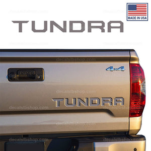 Tailgate Insert Letters Tundra 2014 2015 2016 2017 2018 2019 2020 3M Vinyl Cut Decals Stickers Set - DecalsLB Shop