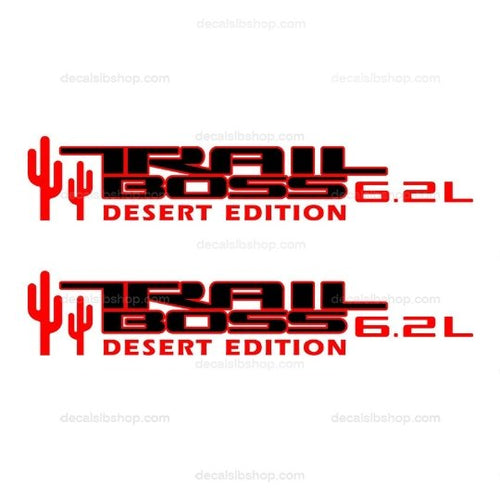 Trail Boss 6.2L Decals Desert Edition Fits Silverado Chevy Chevrolet Truck Bedside Stickers Decal Vinyl Graphic - DecalsLB Shop