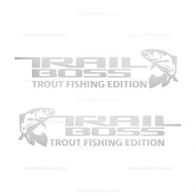 Load image into Gallery viewer, Trail Boss Trout Fishing Decals Stickers fits Silverado Chevrolet Chevy Decal Bedside 4x4 RST vinyl 2p - DecalsLB Shop
