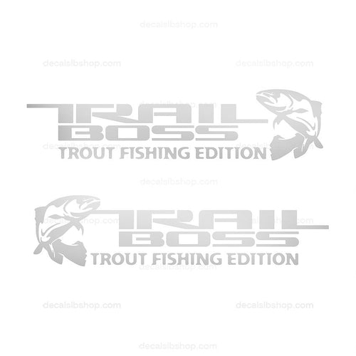 Trail Boss Trout Fishing Decals Stickers fits Silverado Chevrolet Chevy Decal Bedside 4x4 RST vinyl 2pc - DecalsLB Shop