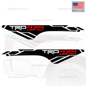 TRD 4X4 Limited Decals fit Tacoma 2013 - 2021 Truck Bedside Vinyl Graphic Pre Cut Stickers PRO LIMITED/Red - DecalsLB Shop