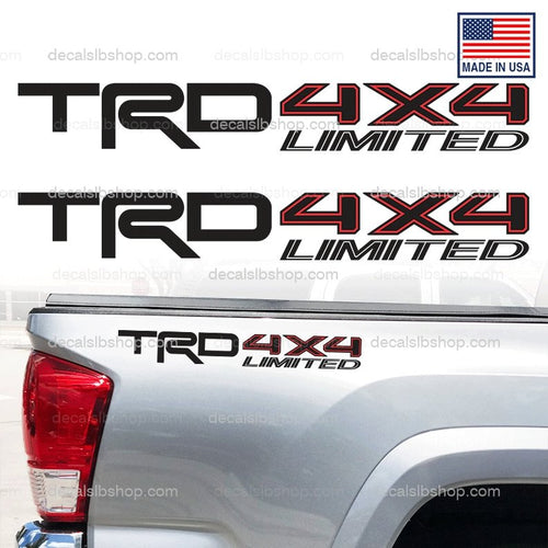 TRD 4x4 Limited Decals Toyota Tacoma Tundra Truck Stickers Decal Graphic Vinyl Sticker 2Pcs - DecalsLB Shop