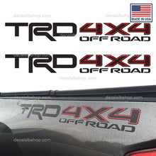 Load image into Gallery viewer, TRD 4x4 Off Road Decals Toyota Tacoma Tundra Truck Stickers Decal Graphic Vinyl Sticker Pair - DecalsLB Shop
