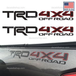 TRD 4x4 Off Road Decals Toyota Tacoma Tundra Truck Stickers Decal Graphic Vinyl Sticker Pair - DecalsLB Shop