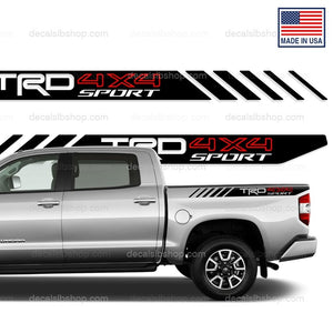 TRD 4x4 Sport Bedside Decals Toyota Tundra Truck Stickers Decal Graphic Vinyl X2 - DecalsLB Shop