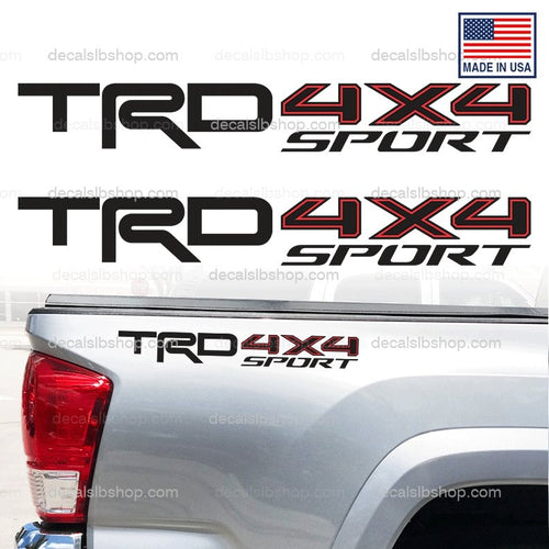 TRD 4x4 Sport Decals Toyota Tacoma Tundra Truck Stickers Decal Graphic Vinyl Sticker 2Pcs - DecalsLB Shop