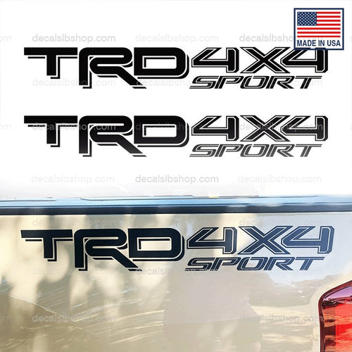 TRD 4X4 Sport Decals Toyota Tacoma Tundra Truck Stickers Decal Vinyl Graphic Pair - DecalsLB Shop