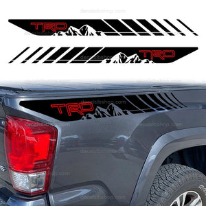 TRD Decal Mountain Toyota Tacoma Tundra Truck Bedside Stickers Decals Graphic Vinyl Sport Off Road 2Pc - DecalsLB Shop