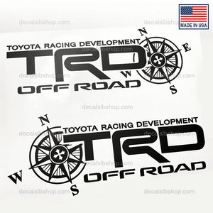 TRD Off Road Decal Compass Truck Sticker Decals Toyota Tacoma Tundra Vinyl Graphic 2Pcs - DecalsLB Shop