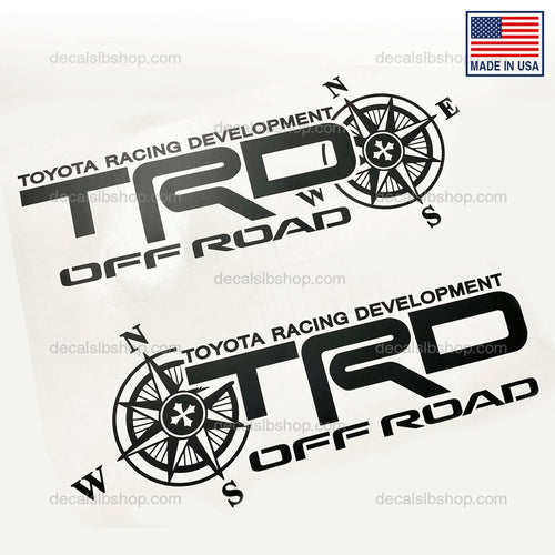 TRD Off Road Decal Compass Truck Sticker Decals Toyota Tacoma Tundra Vinyl Graphic 2Pcs - DecalsLB Shop
