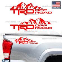 Load image into Gallery viewer, TRD Off Road Decal Truck Mountain Stickers Decals Toyota Tacoma Tundra 4x4 Decals Vinyl Sticker Graphic Pair - DecalsLB Shop
