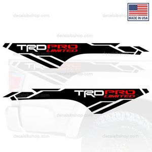 TRD Pro Limited Decals fit Tacoma 2013 - 2021 Truck Bedside Vinyl Graphic Pre Cut Stickers ProLimited/GlossRed - DecalsLB Shop