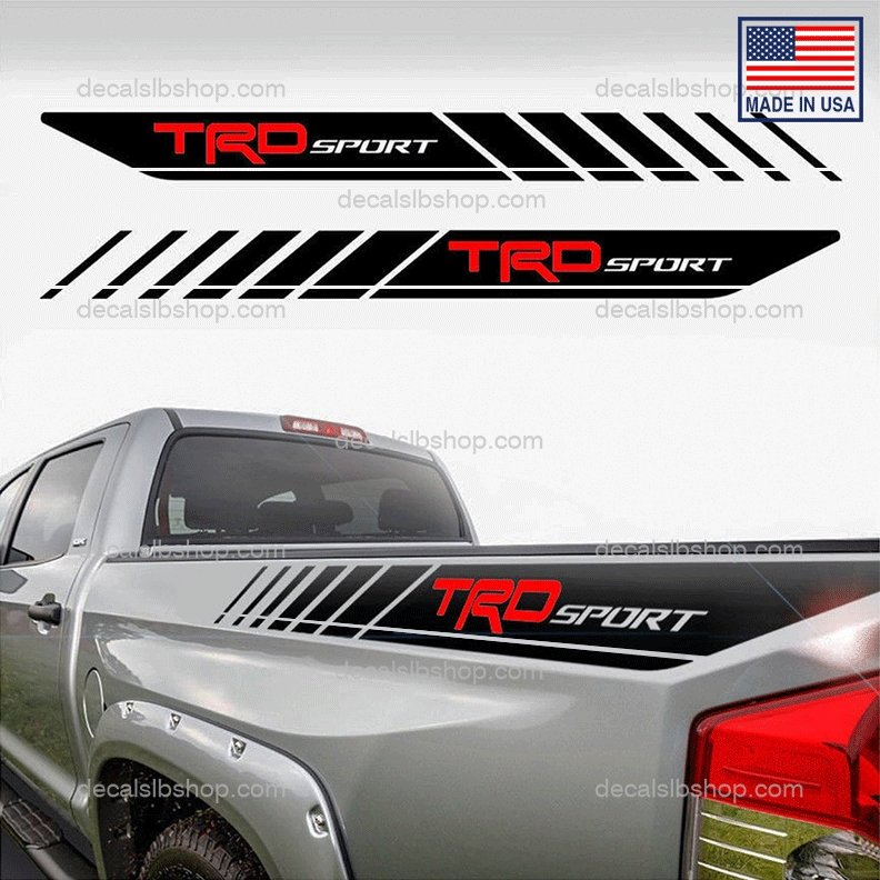 TRD Sport Decals Fits Toyota Tacoma Truck Bedside Stickers Decal Graphic Vinyl 2 - DecalsLB Shop