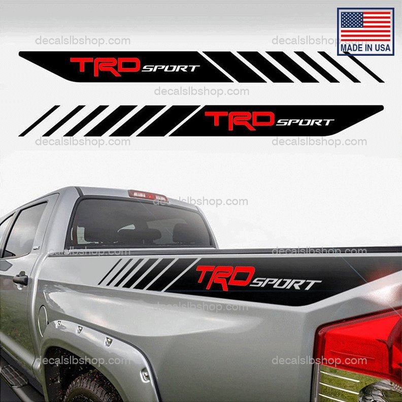 TRD Sport Decals Fits Toyota Tacoma Truck Bedside Stickers Decal Graphic Vinyl X2 - DecalsLB Shop