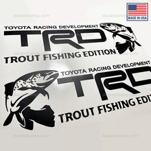 Load image into Gallery viewer, TRD Trout Fishing Edition Sticker Decal Toyota Tacoma Tundra Truck 4x4 Sport off road Set Decals Vinyl Stickers Graphic - DecalsLB Shop
