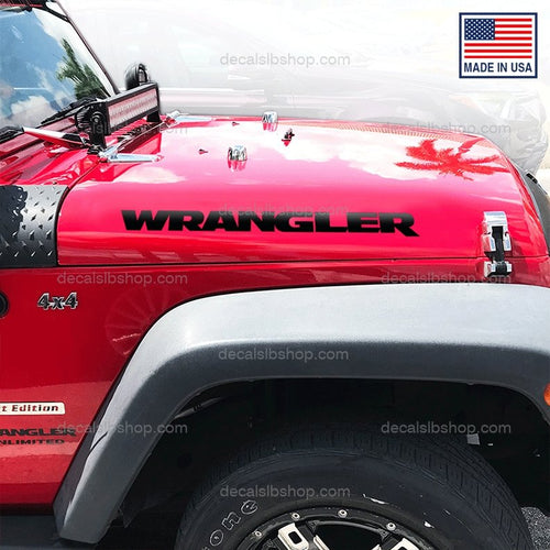 Wrangler Decals Hood Fits Jeep TJ LJ JK Truck Decal Stickers Vinyl 2Pc - DecalsLB Shop