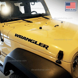 Wrangler Decals Hood Fits Jeep TJ LJ JK Truck Decal Stickers Vinyl 2Pc - DecalsLB Shop