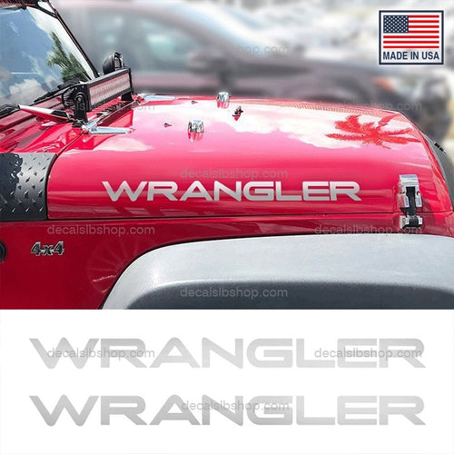 Wrangler Decals Stickers Hood Fits Jeep Decal Vinyl cut Graphic 2Pcs - DecalsLB Shop