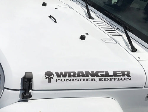 Wrangler Punisher Edition Decals Fits Jeep TJ LJ JK Truck Decal Stickers Vinyl 25inx3.5in - DecalsLB Shop