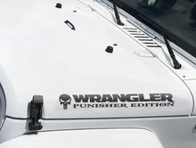 Load image into Gallery viewer, Wrangler Punisher Edition Decals Hood Fits Jeep TJ LJ JK Truck Decal Stickers Vinyl 25inx3.5in - DecalsLB Shop
