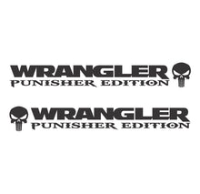 Load image into Gallery viewer, Wrangler Punisher Edition Decals Hood Fits Jeep TJ LJ JK Truck Decal Stickers Vinyl 25inx3.5in - DecalsLB Shop
