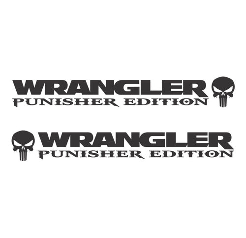 Wrangler Punisher Edition Decals Hood Fits Jeep TJ LJ JK Truck Decal Stickers Vinyl 25inx3.5in - DecalsLB Shop