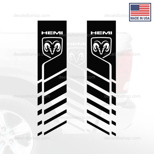 X2 Hemi Decals Fits Dodge 1500 2500 RAM 3500 4x4 Bedside Truck Decal Stickers Vinyl Pair - DecalsLB Shop