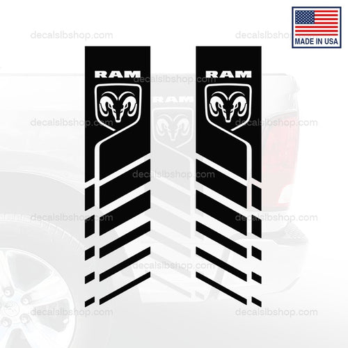 X2 RAM Decals Fits Dodge 1500 2500 HEMI 3500 4x4 Bedside Truck Decal Sticker Vinyl 2Pcs - DecalsLB Shop