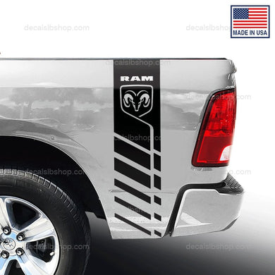 X2 RAM Decals Fits Dodge 1500 2500 HEMI 3500 4x4 Bedside Truck Decal Stickers Vinyl Cut - DecalsLB Shop