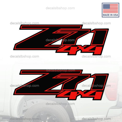 Z71 4X4 Decals Fits Chevy Sierra Silverado Chevrolet Truck Stickers Decal 2Pcs - DecalsLB Shop